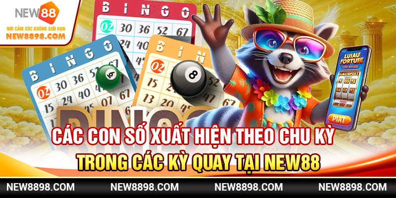 Các con số xuất hiện theo chu kỳ trong các kỳ quay tại New88