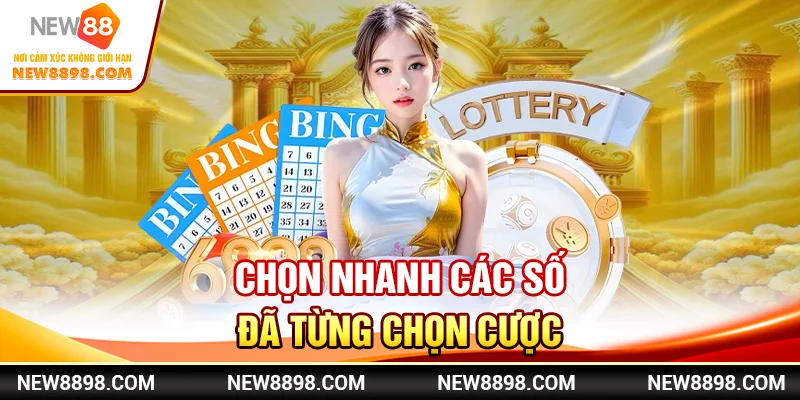 Khung Xổ Số Lô Đề Trực Quan, Cá Nhân Hóa Lựa Chọn 3 Chọn nhanh các số đã từng chọn cược