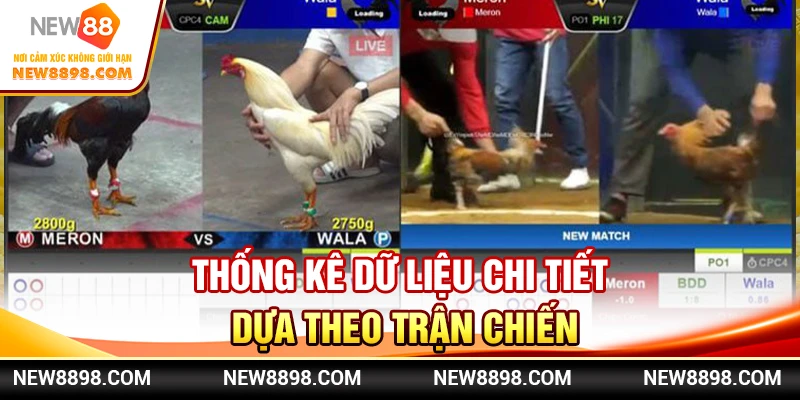 Thống kê dữ liệu chi tiết dựa theo trận chiến